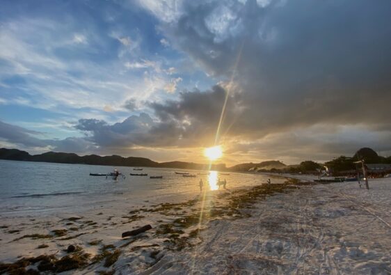 Sunset at Tanjung Aan Beach Lombok