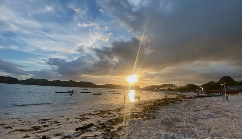 Sunset at Tanjung Aan Beach Lombok
