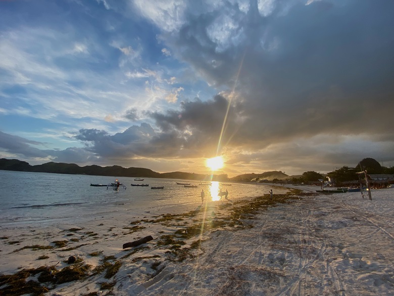 Sunset at Tanjung Aan Beach Lombok