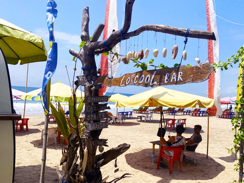 Locool Bar at Kuta Beach Bali - travel blog destination