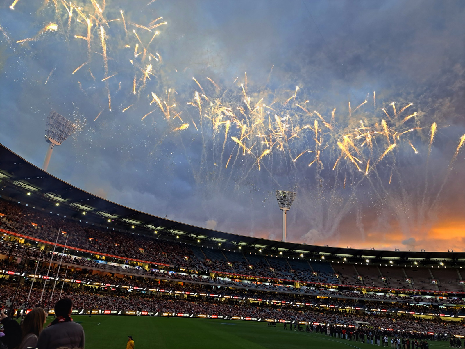 Praying at the AFL Altar at the Preliminary final at the MCG
